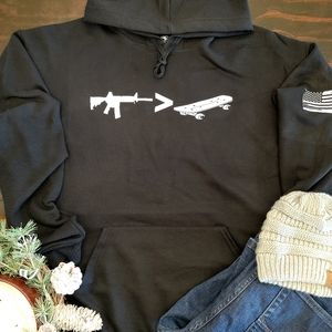 Guns > Skateboards hoodie